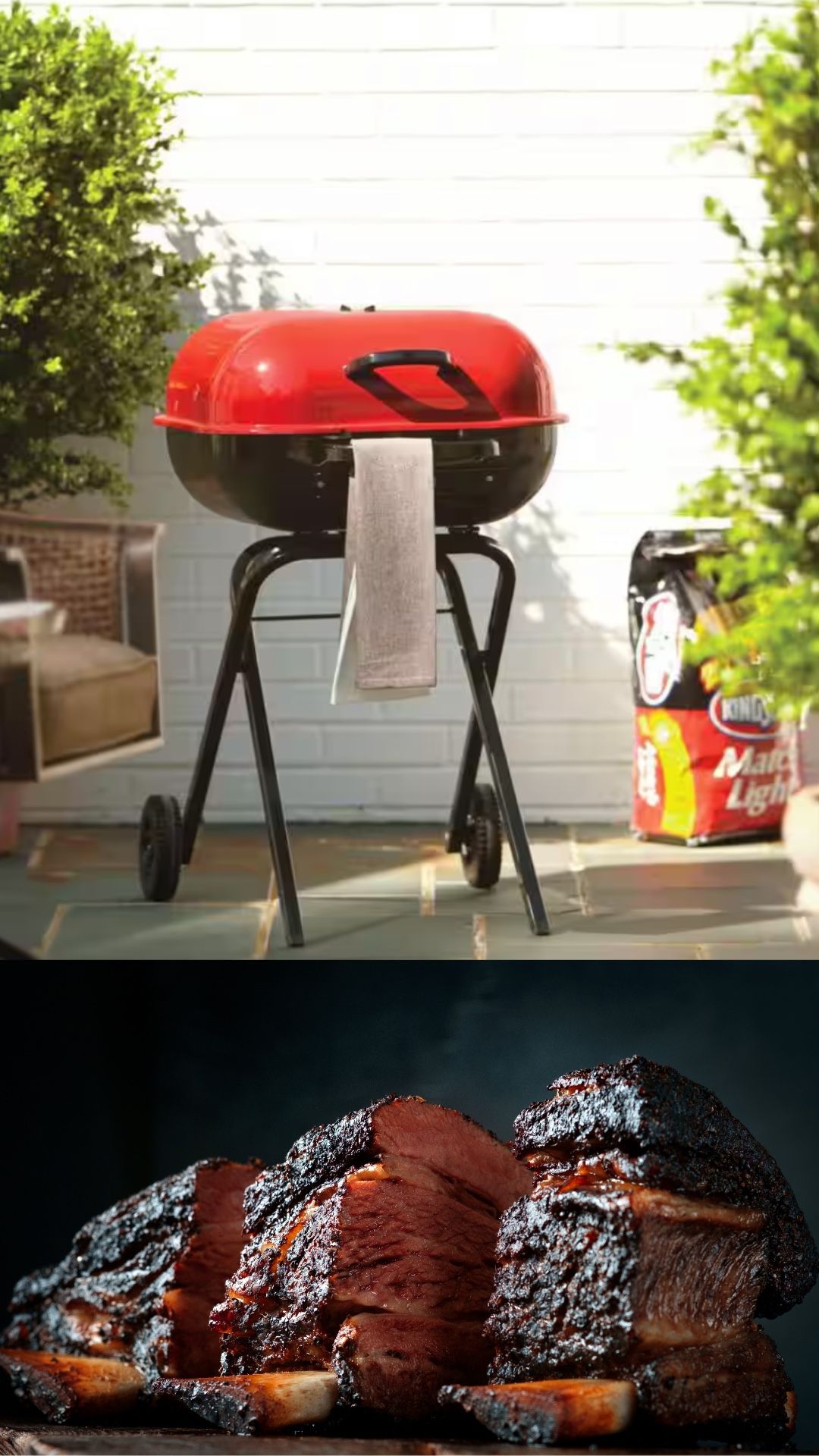 Walk-A-Bout Portable Red Charcoal Grill