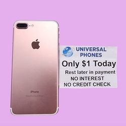 Lowest Wholesale Prices You Can Find Is Here  APPLE IPHONE 7+ UNLOCKED $1 Down Today Rest In Payments- NO CREDIT CHECKS