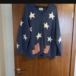 Vintage Quacker Factory Long Sleeved Cardigan Sweater 3XL