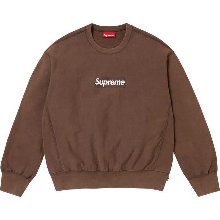 SUPREME WASHED BOX LOGO CREWNECK SIZE MEDIUM