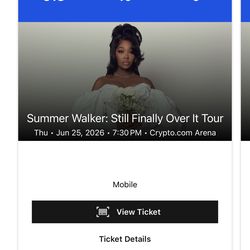 Summer Walker Tickets