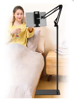 Tablet Floor Stand, Adjustable Universal 360-degree Rotatable Metal Tablet Holder