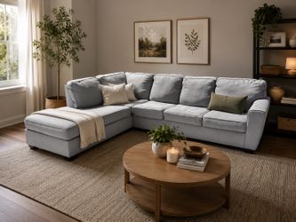 Light Gray Sectional Sofa with Chaise 🚚 FREE DELIVERY!!! 🚚