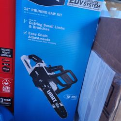 HART 20 Volt 12-Inch Cordless Chainsaw (1) 20-Volt 4.0Ah Lithium-Ion Battery