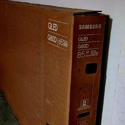 85 Inch QLED Q80D Samsung Smart TV 4K UHD with 120 Hz refresh rate. New in the box.