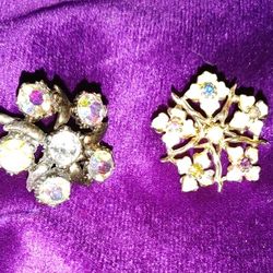 Retro Decorative Pins. Sparkling Rhinestone/paste Stones