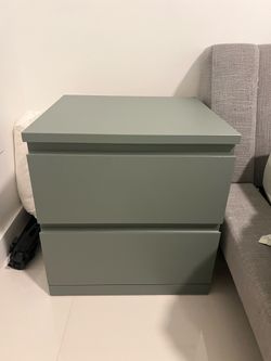 Two light green ikea night stands