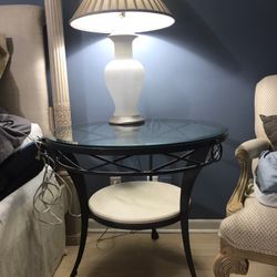 Glass End Tables N Lamps