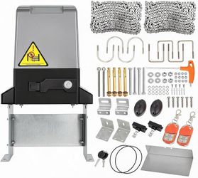 370W Automatic Sliding Gate Opener Kit for 20ft Gate w/ 2 Remotes