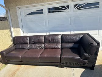 Dark Brown Leather Couch