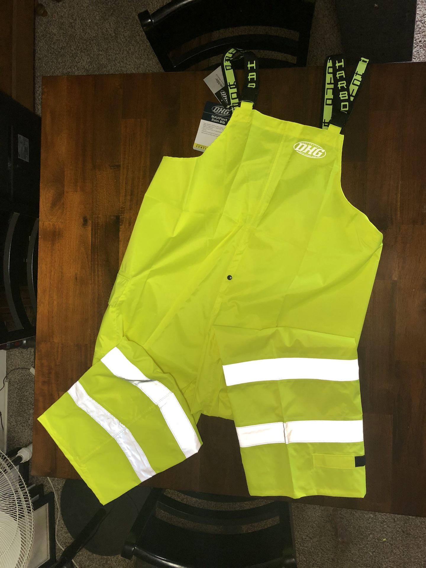 Dutch Harbor Gear Neon Reflective Bibs XL