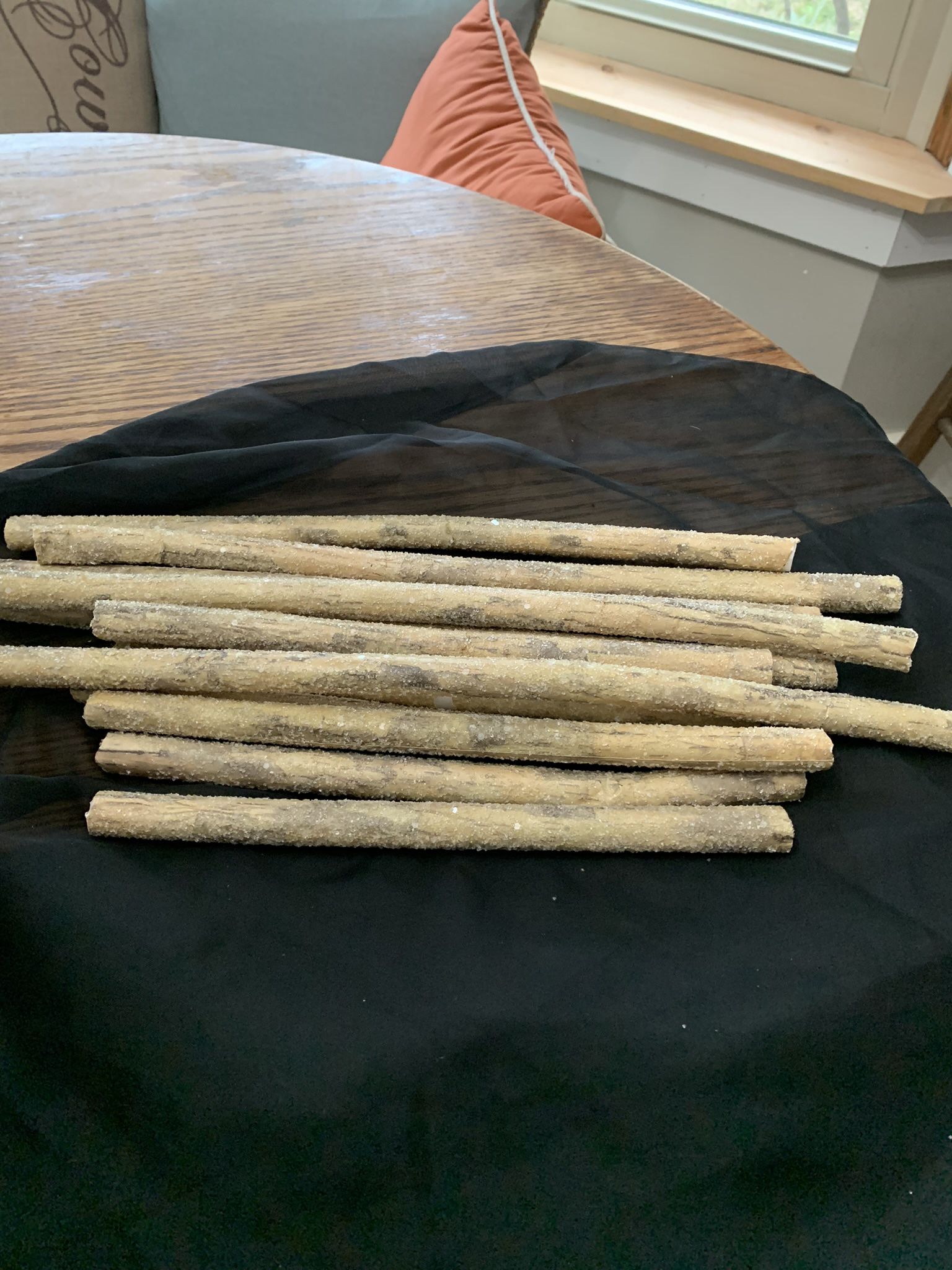 Christmas / winter decor. Faux icy wood stems