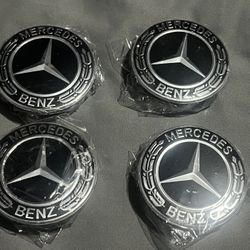 Mercedes Benz Wheel Center Caps Set (New)