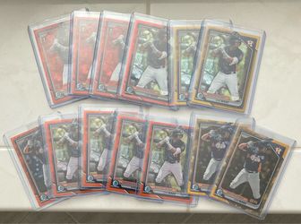 Huge Lot of 2024 Bowman Chrome Luis Baez Orange and Gold Refractor Rookies! Baseball Cards
