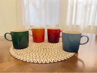 Colorful Le Creuset Mugs Set of 4
