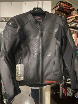 Alpinestars Black Leather Motorcycle Jacket