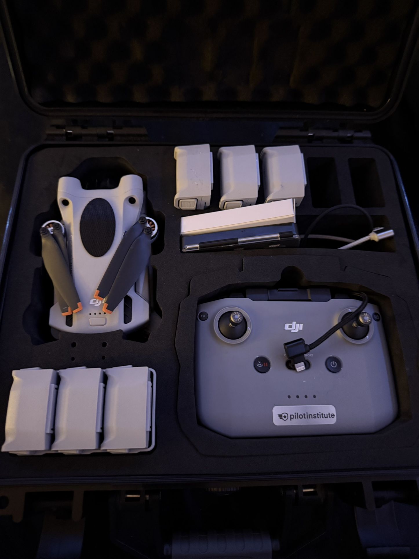 DJI mini 3 pro with several batteries