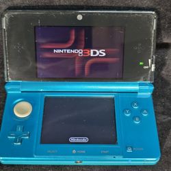 Nintendo 3DS Aqua Blue Handheld Console Japanese Region 
