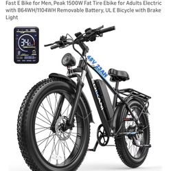 Fat Tire E Bike 34mph