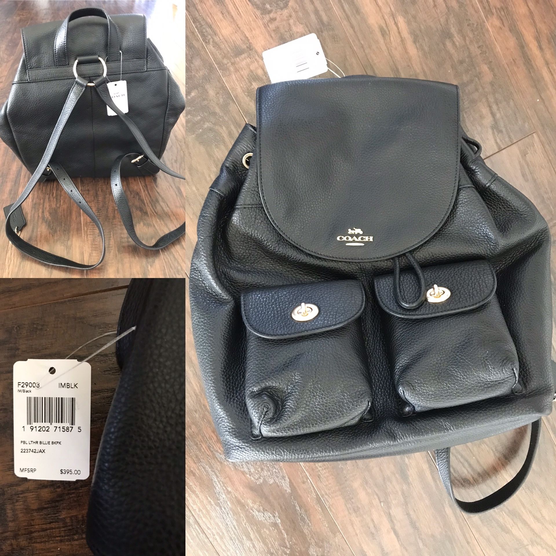 Coach backpack purse