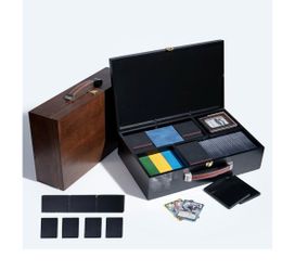 Premium Solid Wood Dual-Row Storage Case with Removable Dividers - Portable Organizer for 35PT Card Bricks, Collectible Cards, Sports Cards & Small Ac
