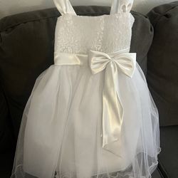 Toddler White Dress