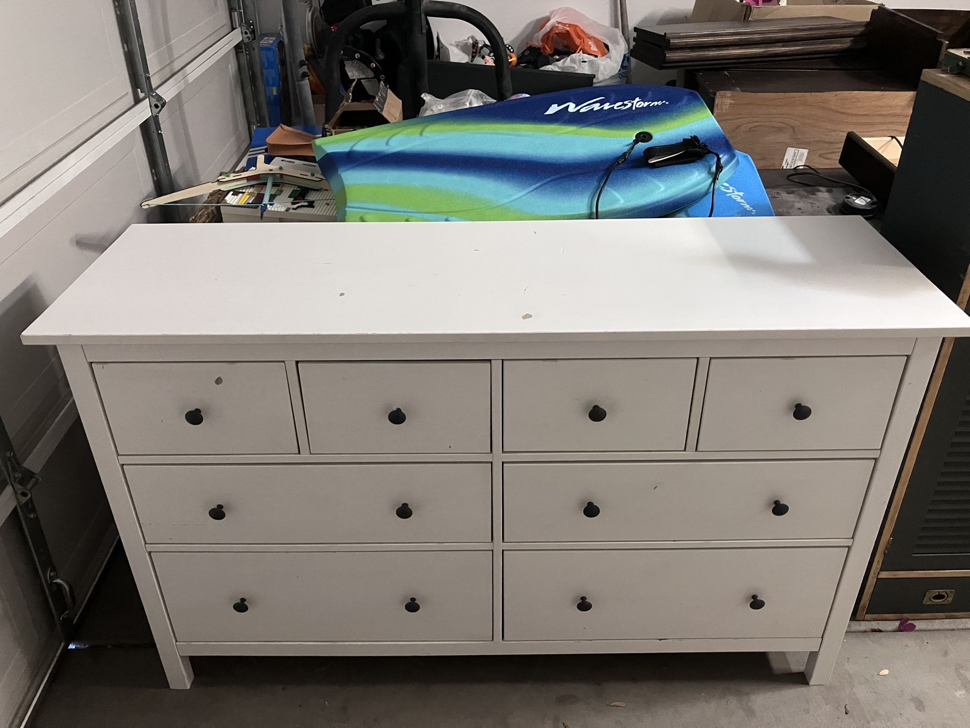 White IKEA HEMNES 8 Drawer Dresser