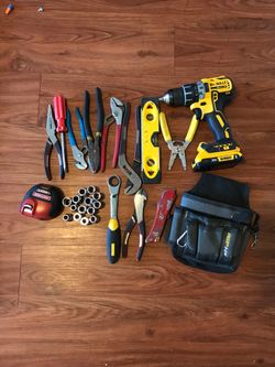 Dewalt drill with Electrician/ mechanic tools
