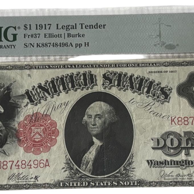 $1 1917 banknote USA antique , collectible