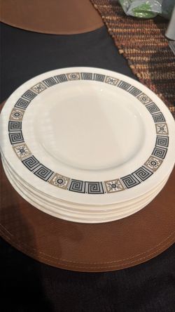 MCM Asia Black dinnerware tableware set of 8 plates
