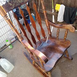 Antique rocking chair with fine wood finish
