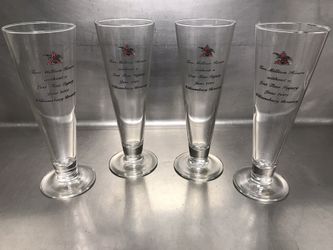 Lot of 4 Vintage 2001 Michelob Dry Pilsner Glasses - EUC