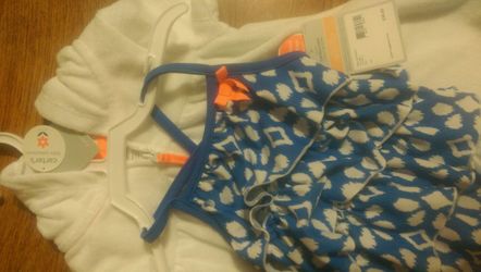 Brand new Carter's robe and swimsuit