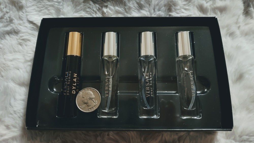 4 piece men's Versace perfume travel set