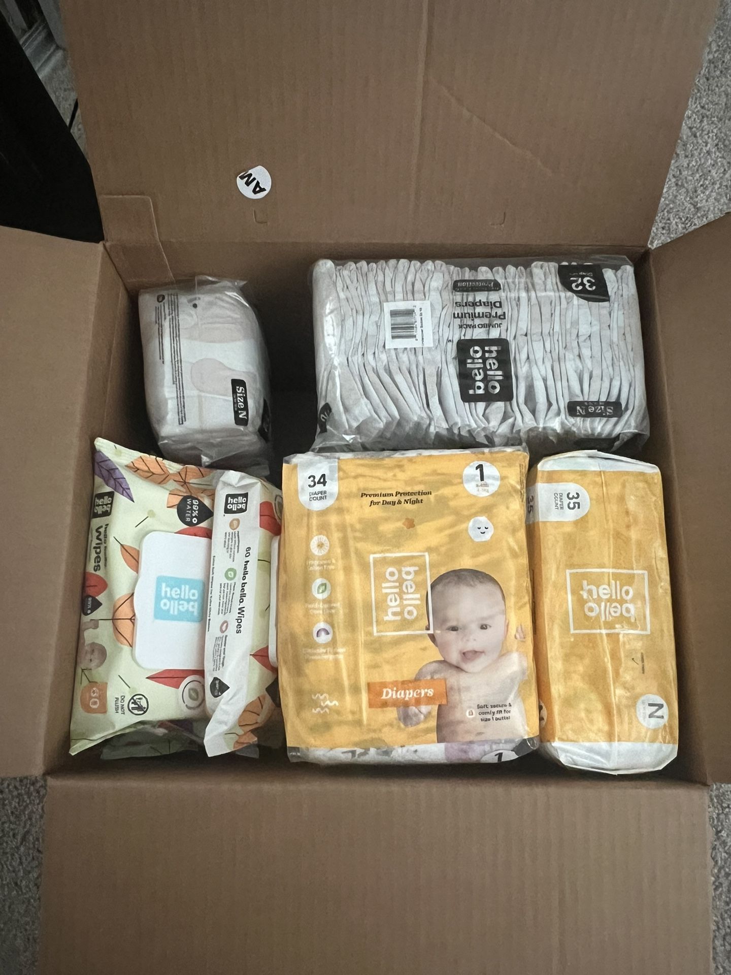 Hello Bello Newborn And Size 1 Diapers And Wipes