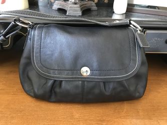 Coach all Leather black bag