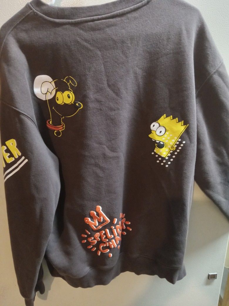 Bart Simpson Sweatshirt Sz Med