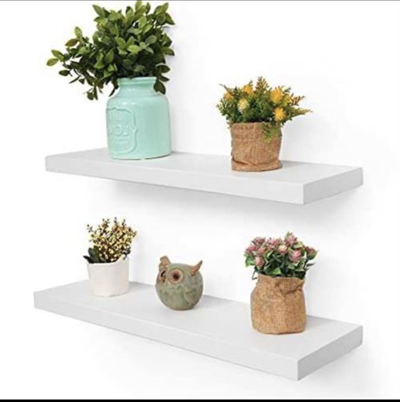 24 Inch White Floating Shelves for Wall