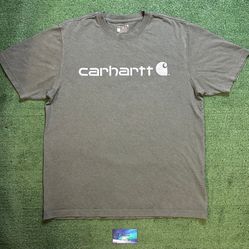 Carhartt grey logo tee