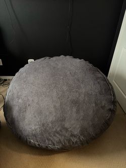 Large Gray Corduroy Bean Bag Chair