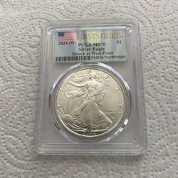 2024 American Silver Eagle  PCGS MS70