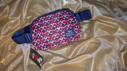 DISNEY NEW Minnie Mouse Floral Retro Print Fanny Pack NWT