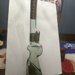 Glass Bottle Shape Of A Rifle 