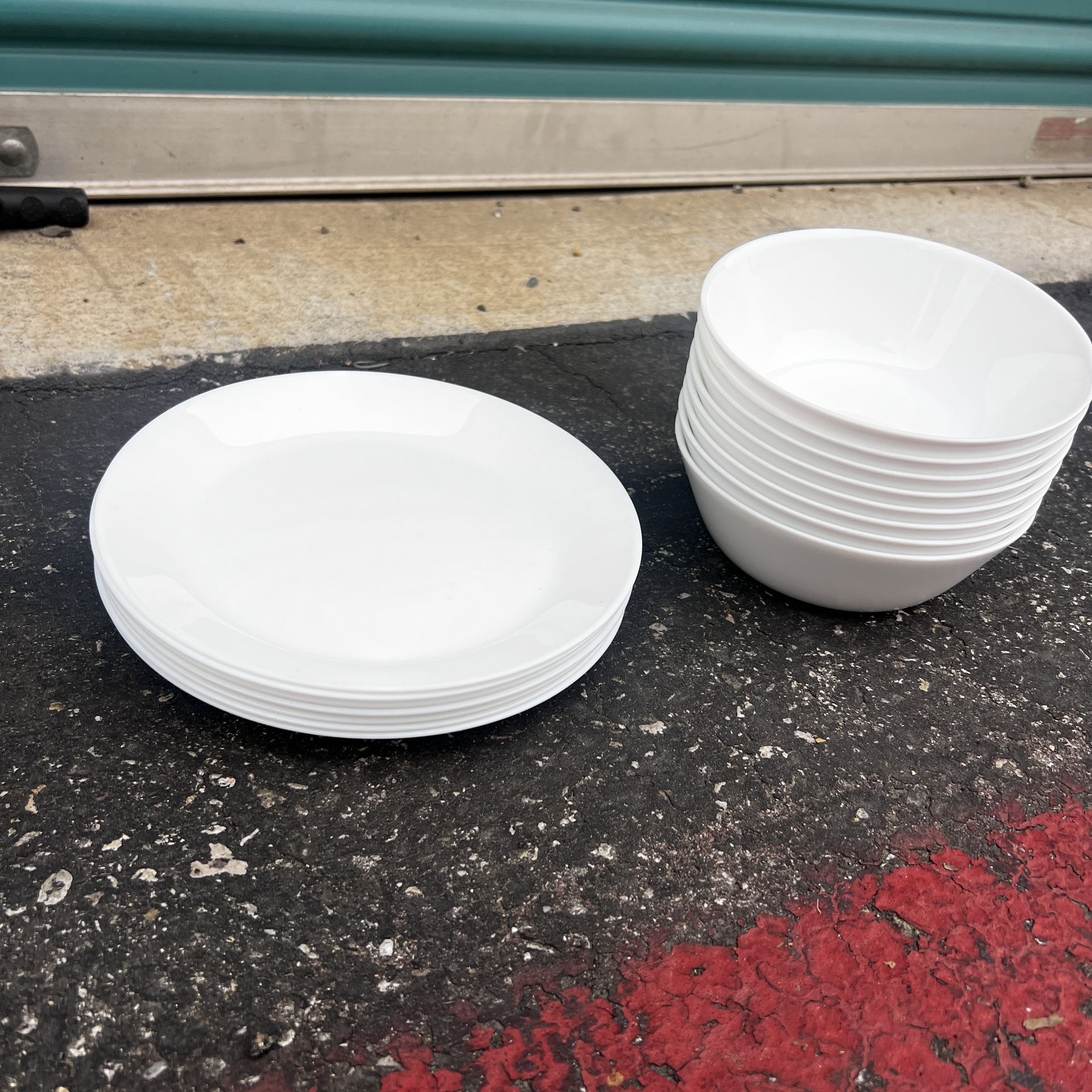 Set Of Oftast Ikea Dinnerware- 8 Bowls And 8 Small Plates