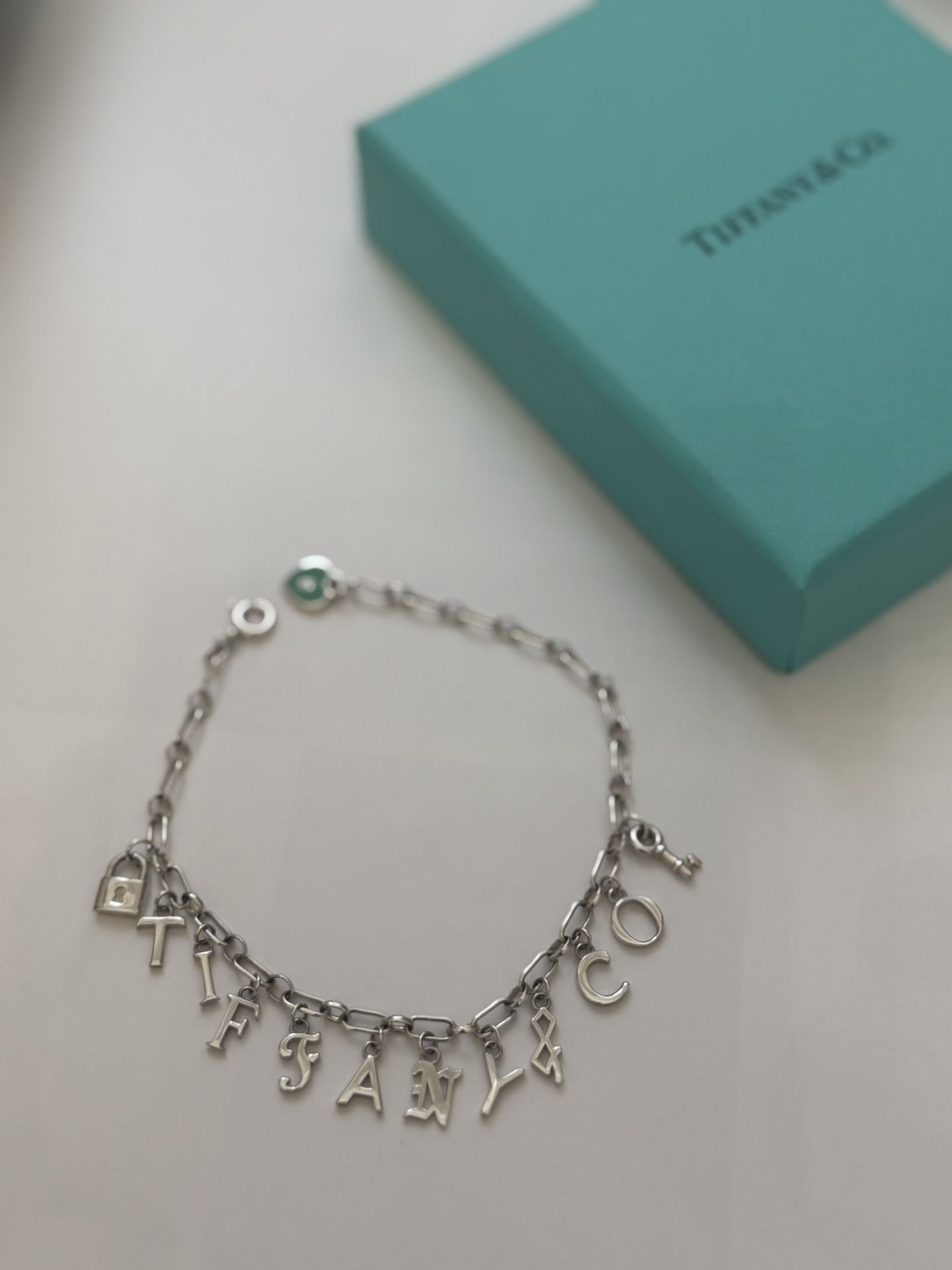 NEW Tiffany Co Multi Letter Bracelet Sterling Silver