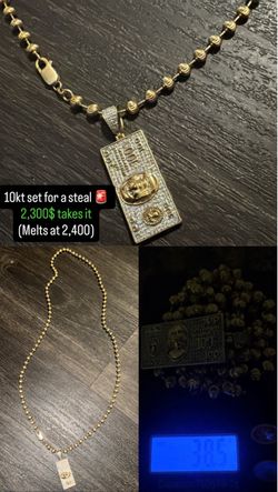 10kt gold chain with pendant