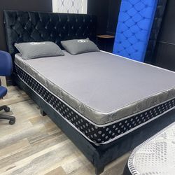 Queen Mattress - Double Sides - Come With Free Box Spring - Free Delivery 🚚 Today To Reasonable Distance 
