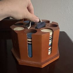 Poker table Set With cards and Chips - Make Offer