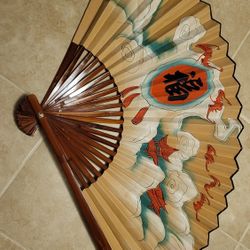 Wall Hanging Decorative Fan, Chinese Vintage 