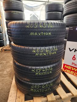 205 65R 16 USED TIRES MAX TOUR 2056516 USED TIRES (SET) MOUNT BALANCE INCLUDED